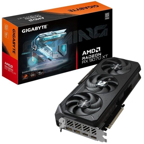 Tarjeta Gráfica Gigabyte Radeon RX 9070 XT Gaming OC/ 16GB GDDR6 4719331355524 9VR907XTGO-00-G10 GIG-GF RAD RX9070XT G OC 16G