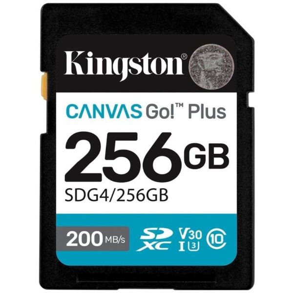 Tarjeta de Memoria Kingston CANVAS Go! Plus 256GB SD XC/ Clase 10/ 200MBs 740617347739 SDG4/256GB KIN-SD SDG4 256GB