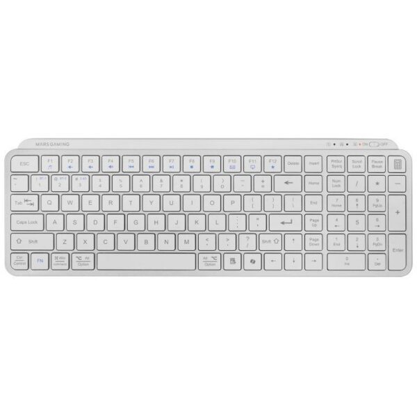 Teclado Compacto Inalámbrico por Bluetooth Mars Gaming MK-SILENKEYS/ Blanco 8435693113775 MKSILENKEYSWES TAC-TEC MK-SILENKEYS WH