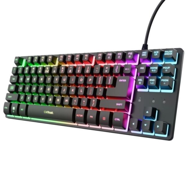 Teclado Gaming Mecánico Trust Gaming GXT 833 Thado TKL 25888 8713439258882 25888 TRU-TEC GXT 833 THADO BK