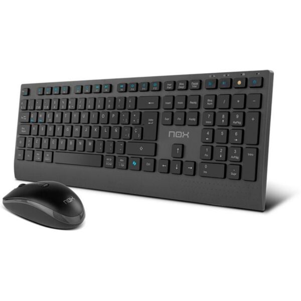 Teclado y Ratón Inalámbricos Nox Lite Duo 8436587976131 NXLITEDUOSP NOX-TEC SET LITE DUO SP BK