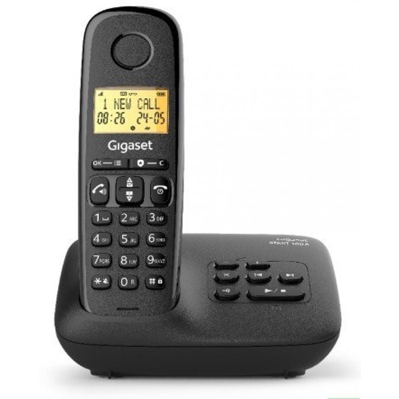 Teléfono Inalámbrico Gigaset Basic 100/ Negro 4255781905617 S30852-H3206-D201 GIGA-TEL BASIC 100 BK