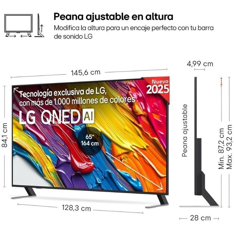 Televisor LG QNED 65QNED84A6C 65"/ Ultra HD 4K/ Smart TV/ WiFi - Imagen 2
