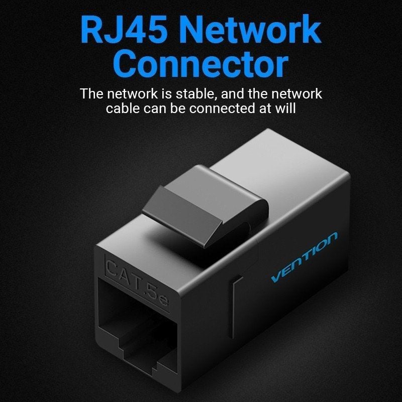 Adaptador Conector RJ45 VDD-B07-B Cat5e UTP/ RJ45 Hembra - RJ45 Hembra/ Negro - Imagen 2