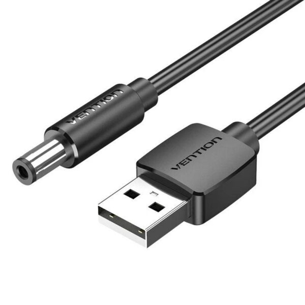 Cable Alimentación Vention CEYBG/ USB-A Macho - DC 5.5mm Macho/ 1.5m/ Negro 6922794757684 CEYBG VEN-CAB CEYBG