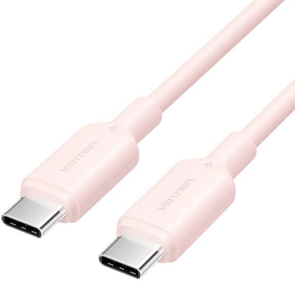 Cable USB 2.0 Tipo-C 3A Vention TRCPH/ USB Tipo-C Macho - USB Tipo-C Macho/ Hasta 60W/ 480Mbps/ 2m/ Rosa 6922794783393 TRCPH VEN-CAB TRCPH
