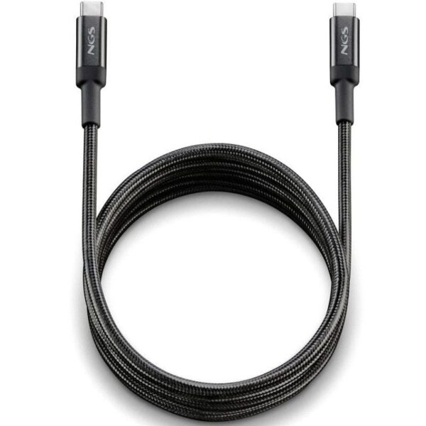 Cable USB 2.0 Tipo-C NGS KNOT/ USB Tipo-C Macho - USB Tipo-C Macho/ Hasta 100W/ 480Mbps/ 3m/ Negro 8435430625875 KNOT100W-3 NGS-CAB KNOT 100W-3