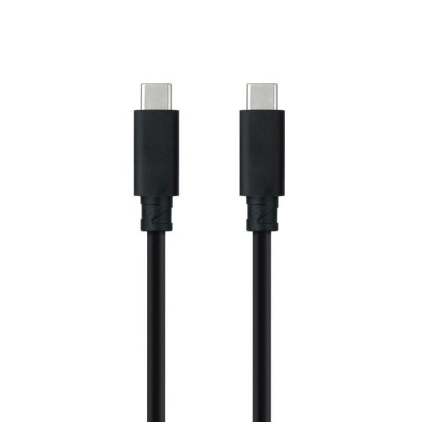 Cable USB 3.1 Tipo-C Nanocable 10.01.4102/ USB Tipo-C Macho - USB Tipo-C Macho/ Hasta 100W/ 10Gbps/ 2m/ Negro 8433281012486 10.01.4102 NAN-CAB 10 01 4102