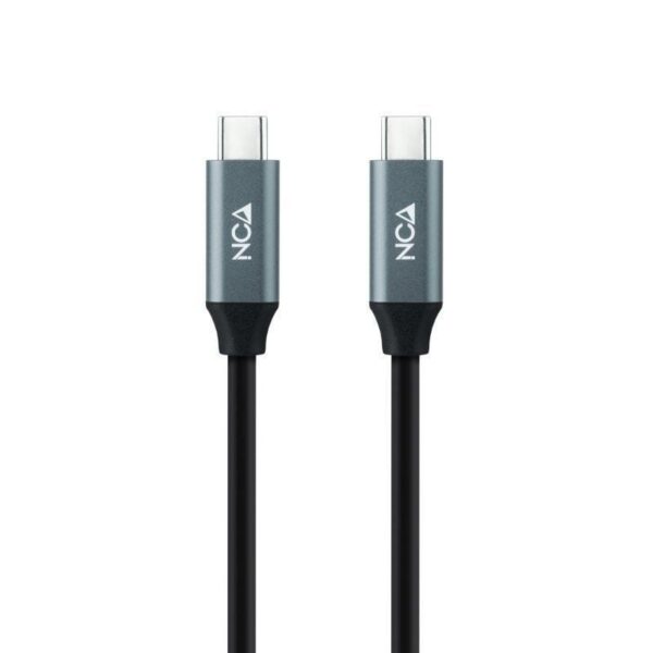 Cable USB 3.2 Nanocable 10.01.4300/ USB Tipo-C Macho - USB Tipo-C Macho/ Hasta 100W/ 20Gbps/ 50cm/ Gris y Negro 8433281012660 10.01.4300 NAN-CAB 10 01 4300