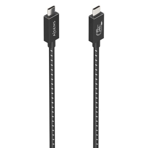 Cable USB 4.0 Tipo-C Aisens A156-0867/ USB Tipo-C Macho - USB Tipo-C Macho/ Hasta 240W/ 40Gbps/ 1m/ Gris 8435739901540 A156-0867 AIS-CAB A156-0867