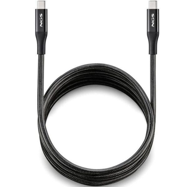 Cable USB 4.0 Tipo-C NGS KNOT/ USB Tipo-C Macho - USB Tipo-C Macho/ Hasta 240W/ 40Gbps/ 2m/ Negro 8435430626889 KNOT240W-2 NGS-CAB KNOT 240W-2