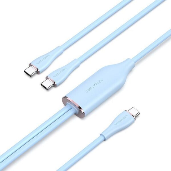 Cable USB Tipo-C Vention CTMSG/ USB Tipo-C Macho - 2 x USB Tipo-C Macho/ Hasta 100W/ 480Mbps/ 1.5m/ Azul 6922794774223 CTMSG VEN-CAB CTMSG