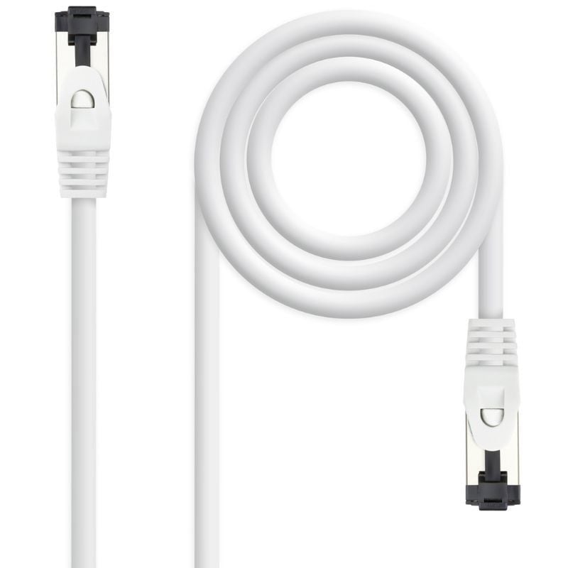 Cable de Red RJ45 SSTP Nanocable 10.20.2002-W Cat.8.1/ 2m/ Blanco 8433281016026 10.20.2002-W NAN-CAB 10 20 2002-W