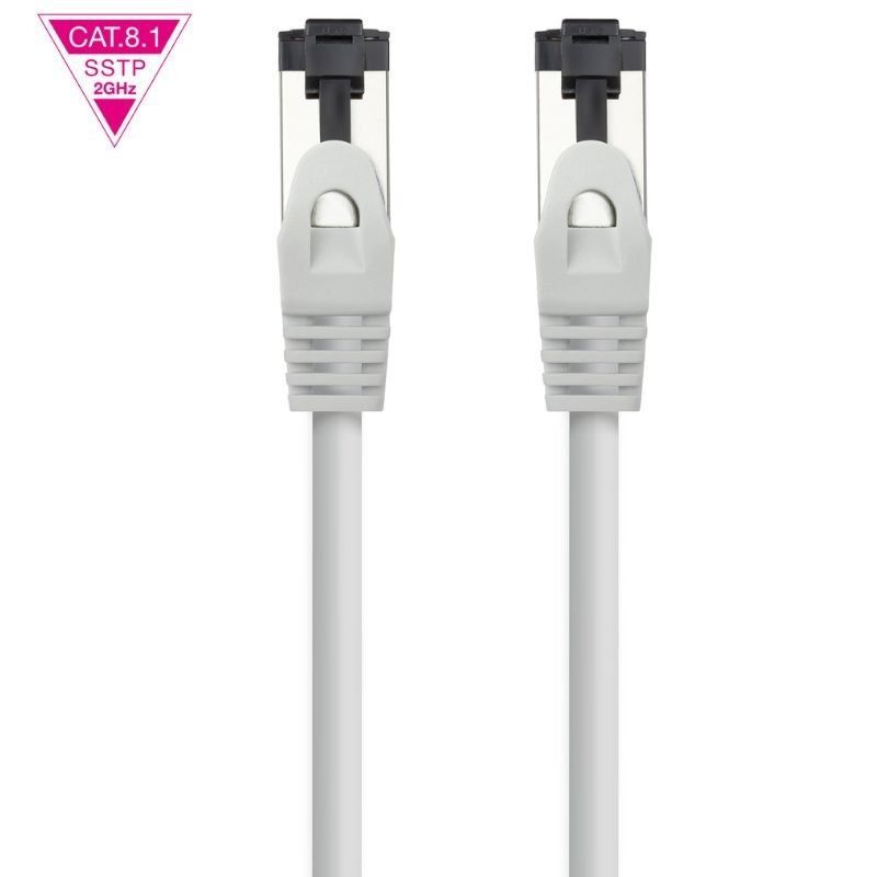 Cable de Red RJ45 SSTP Nanocable 10.20.2010 Cat.8.1/ 10m/ Gris - Imagen 2