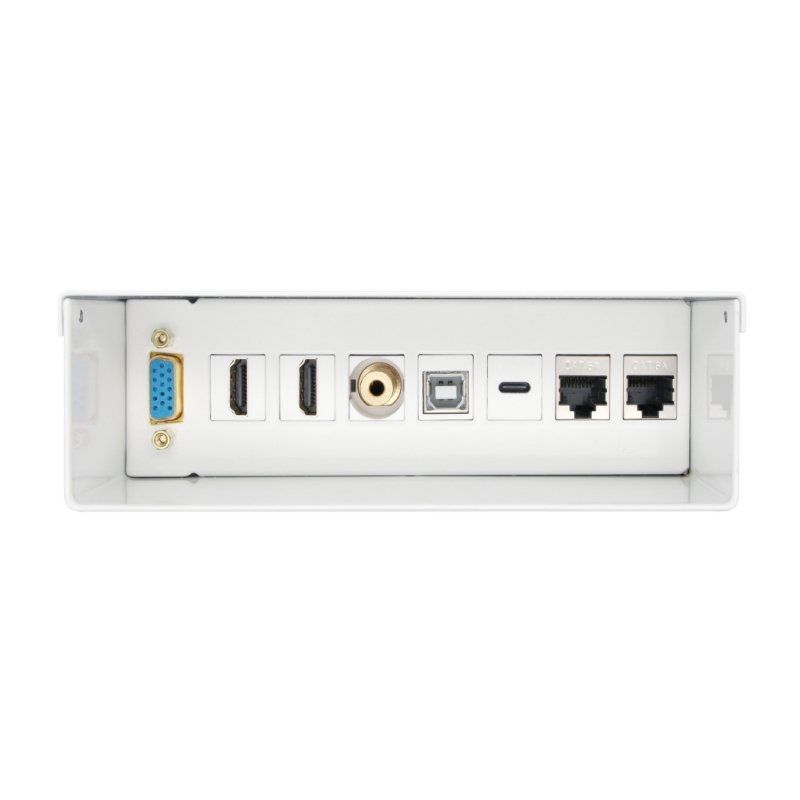 Caja de Conexiones Aisens A127-0720/ VGA - 2x HDMI - Jack 3.5 - USB Tipo-C - USB - 2x RJ45 - Imagen 2