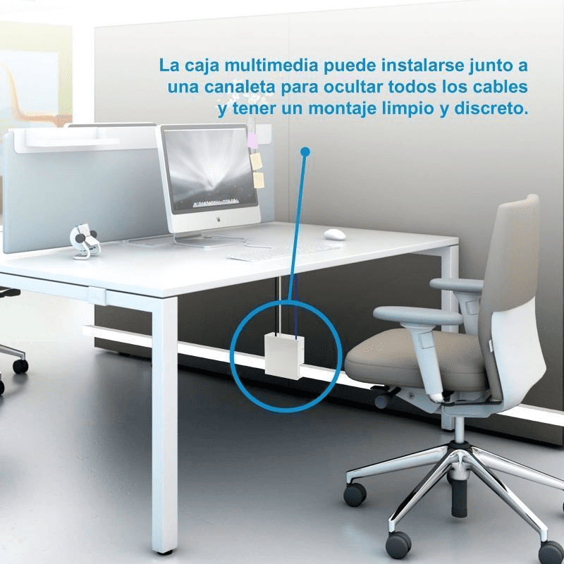 Caja de Conexiones Nanocable 10.35.0003/ VGA - HDMI - Jack 3.5 - RCA - USB 3.0 - USB 2.0 - 2x RJ45 - Imagen 5