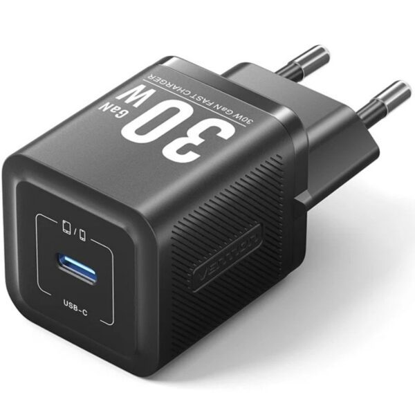 Cargador de Pared GaN Vention FEZB0-EU/ 1xUSB Tipo-C/ 30W 6922794790216 FEZB0-EU VEN-CARGA FEZB0-EU