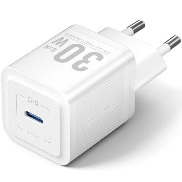 Cargador de Pared GaN Vention FEZW0-EU/ 1xUSB Tipo-C/ 30W 6922794790223 FEZW0-EU VEN-CARGA FEZW0-EU
