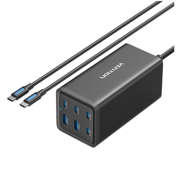 Cargador de Pared Vention FENB0-EU/ 4xUSB Tipo-C/ 2xUSB/ 200W 6922794780057 FENB0-EU VEN-CARGA FENB0-EU
