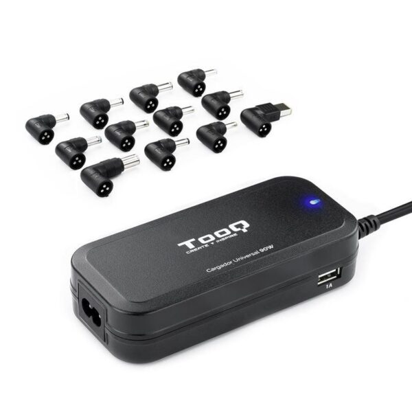Cargador de Portátil TooQ TQLC-90BS02AT/ 90W/ 2xUSB/ Automático/ 12 Conectores/ Voltaje 12-20V 8433281007246 TQLC-90BS02AT TOO-CAR TQLC-90BS02AT
