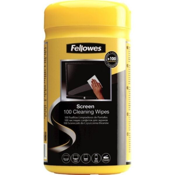 Dispensador de 100 Toallitas Fellowes 9183101 para Limpieza de Pantallas/ Pack de 6 Unidades 50077511997032 9970330 FELL-DISP TOALLI 9970330 6U