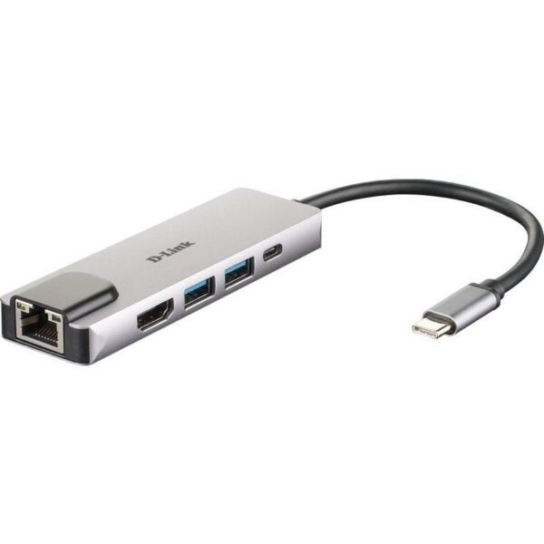 Docking USB Tipo-C D-Link DUB-M520/ 2xUSB/ 1xUSB Tipo-C/ 1xHDMI 4K/ 1xRJ45/ 1xThunderbolt/ Gris 790069447884 DUB-M520 DLK-HUB DUB-M520