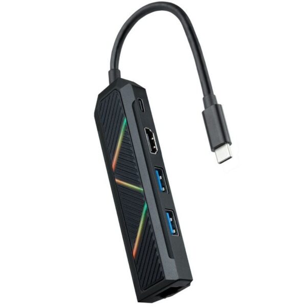 Docking USB Tipo-C Nanocable 10.16.0501/ 2xUSB/ 1xUSB Tipo-C PD/ 1xHDMI/ 1xRJ45/ Negro 8433281011854 10.16.0501 TOO-HUB 10 16 0501
