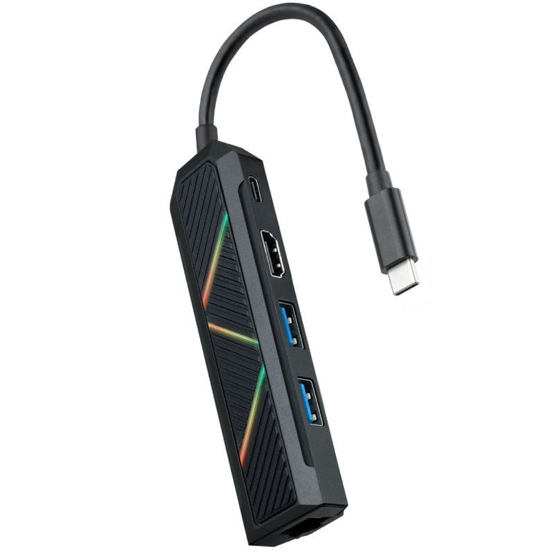 Docking USB Tipo-C Nanocable 10.16.0501/ 2xUSB/ 1xUSB Tipo-C PD/ 1xHDMI/ 1xRJ45/ Negro 8433281011854 10.16.0501 TOO-HUB 10 16 0501