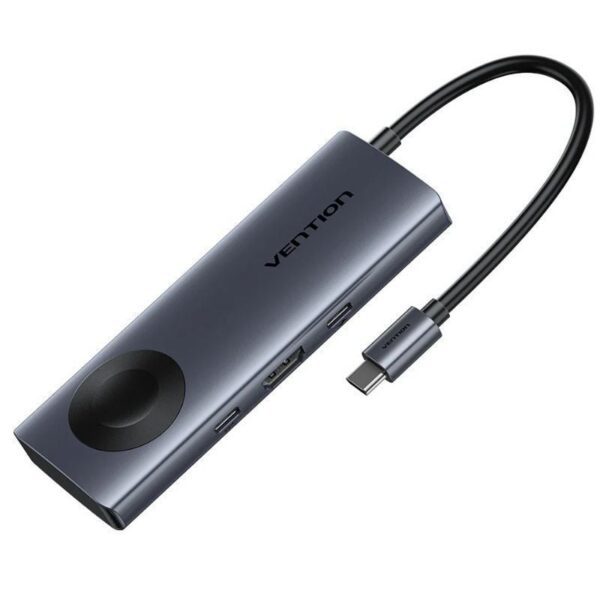Docking USB Tipo-C con Carga Inalámbrica Vention TPMHB/ 1xHDMI 4K/ 2xUSB/ 1xUSB Tipo-C/ 1xUSB Tipo-C PD/ Gris 6922794791862 TPMHB VEN-DOCK TPMHB