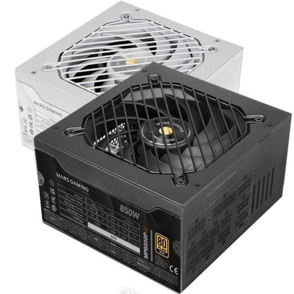 Fuente de Alimentación Mars Gaming MPB850PSI/ 850W/ Ventilador 14cm/ ATX 3.1/ PCIe 5.1/ 80 Plus Gold 8435693111474 MPB850PSI TAC-FUENTE MPB850PSI BK