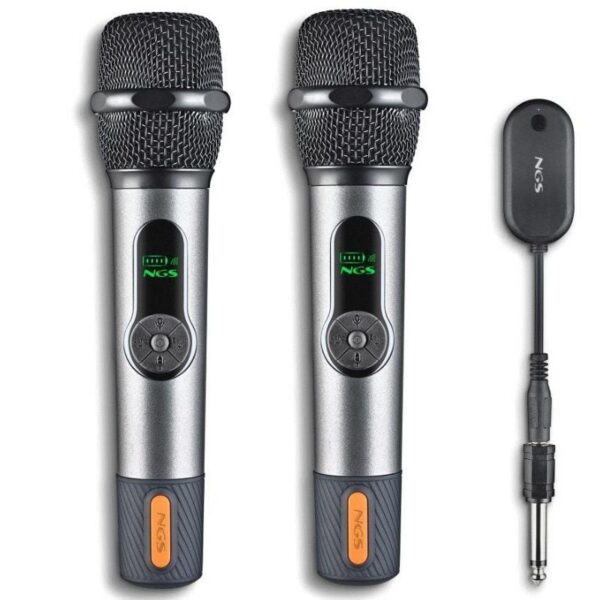 Pack de 2 Micrófonos Inalámbricos NGS Singer Star Duo 8435430626643 SINGERSTARDUO NGS-MIC SINGER STAR DUO