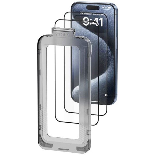 Pack de 2 Protectores de Pantalla de Cristal Templado Vention KUPTCA-10 para iPhone 16 + Herramienta de Instalación Antipolvo 6922794788787 KUPTCA-10 VEN-PROTECT KUPTCA-10
