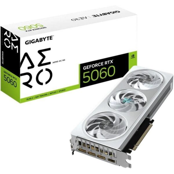 Tarjeta Gráfica Gigabyte GeForce RTX 5060 Aero OC/ 8GB GDDR7 4719331356415 9VN5060AO-00-G10 GIG-GF RTX5060 AER OC 8G