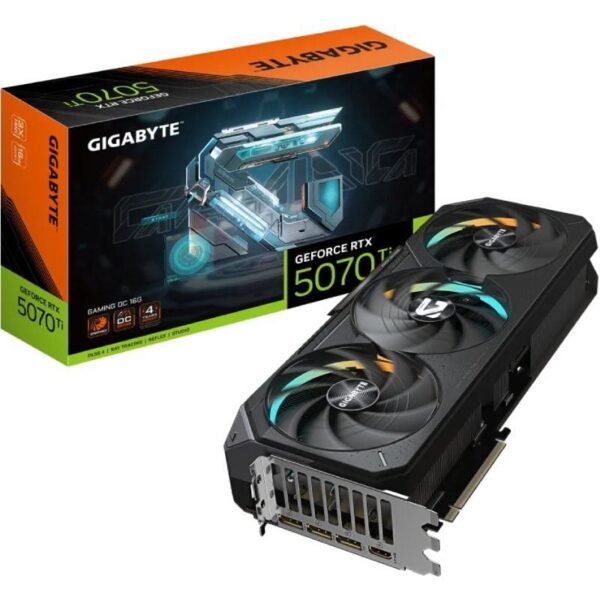 Tarjeta Gráfica Gigabyte GeForce RTX 5070 Ti Gaming OC 16G/ 16GB GDDR7 4719331355562 9VN507TGO-00-G10 GIG-GF RTX5070TI G OC 16G