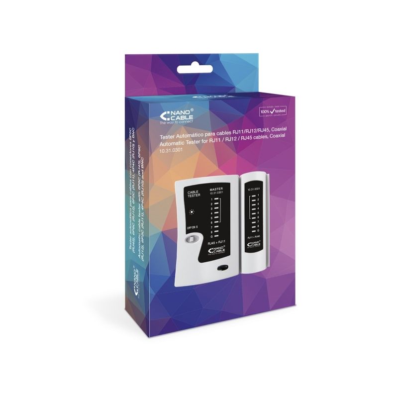 Tester Nanocable 10.31.0301 para RJ11-RJ12-RJ45 - Imagen 2