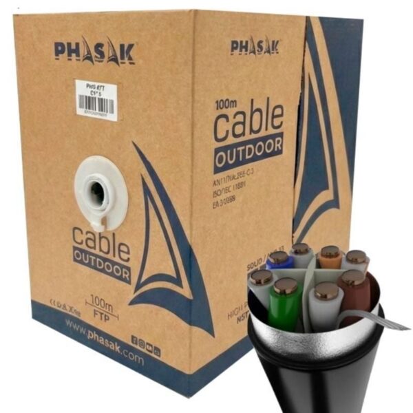 Bobina de Cable RJ45 FTP Phasak PHR 671 Cat.6/ 100m 745604518505 PHR 671 PHK-CAB PHR 671