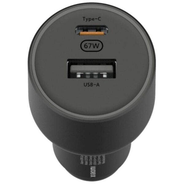 Cargador de Coche Xiaomi 67W USB-A Tipo-C/ 1xUSB-A/ 1xUSB Tipo-C/ 67W 6941812704226 BHR6814GL XIA-CARGA COCHE 67W USBAC BK