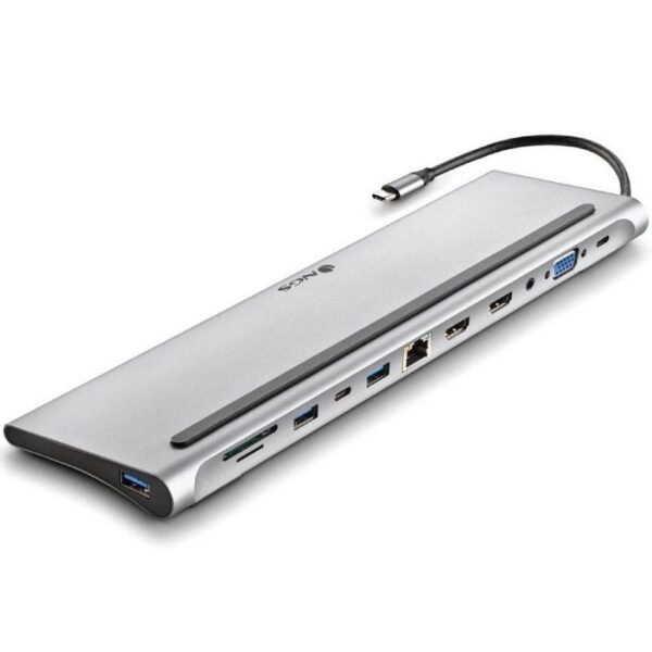 Docking USB Tipo-C NGS WonderDock12/ 3xUSB/ 2xHDMI 4K/ 1xVGA/ 1xRJ45/ 1xLector de Tarjetas/ 1xJack 3.5/ 1xUSB Tipo-C PD/ Gris 8435430623543 WONDERDOCK12 NGS-HUB WONDERDOCK12