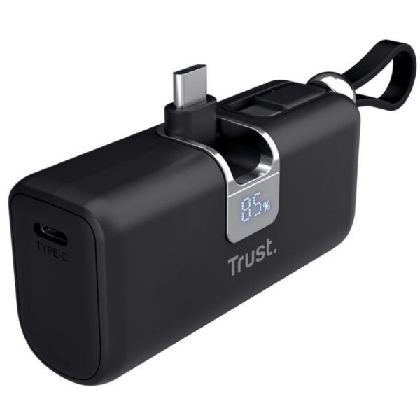 Powerbank 5000mAh Trust Pacto 26104/ 18W/ Negra 8713439261042 26104 TRU-BAT PACTO 5000 BK
