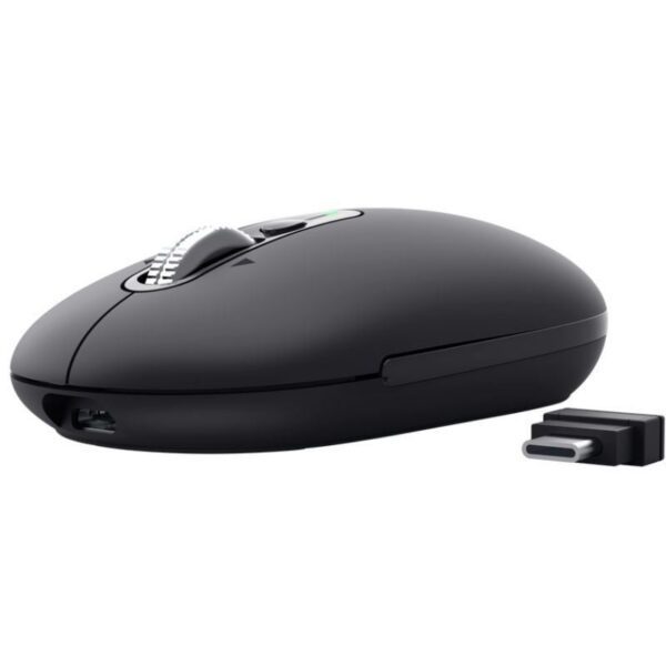 Ratón Inalámbrico Trust Seron 26018/ Batería recargable/ Hasta 3200 DPI/ Negro 8713439260182 26018 TRU-MOU SERON HYP BK