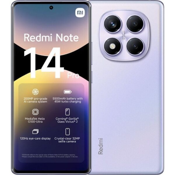 Smartphone Xiaomi Redmi Note 14 Pro 8GB/ 256GB/ 6.67"/ Purpura 6932554407063 MZB0IVXEU XIA-SP NOTE14P 8-256 PUR
