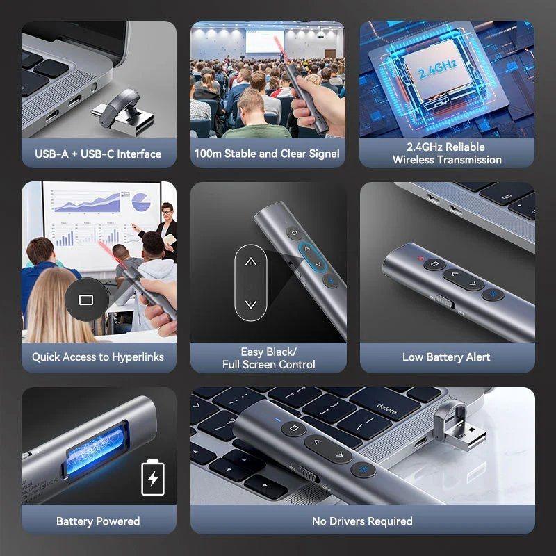 Presentador Inalámbrico Vention KQIH0/ 2.4GHz/ Gris - Imagen 2