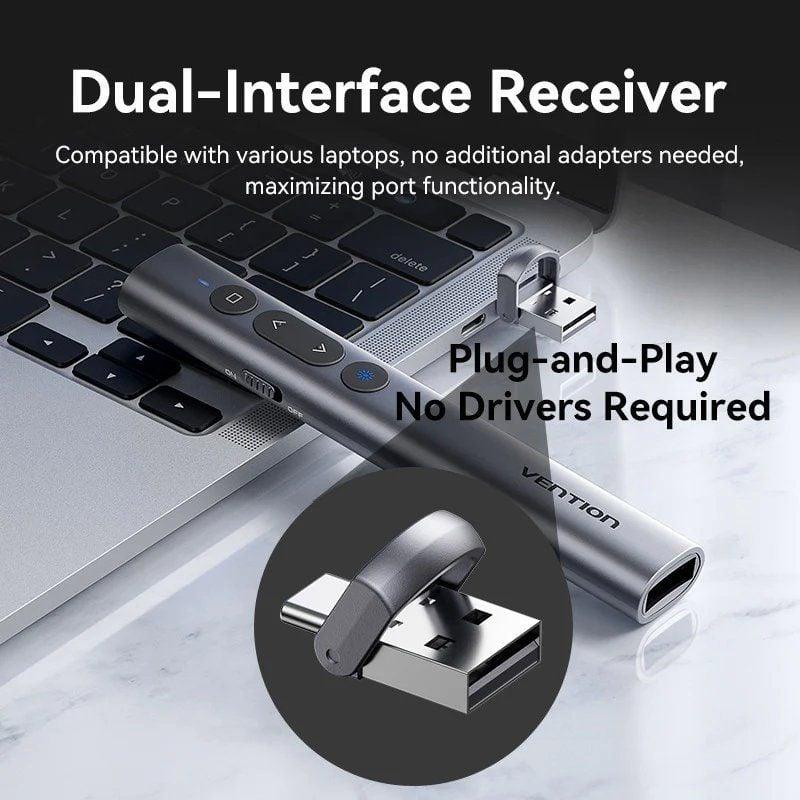 Presentador Inalámbrico Vention KQIH0/ 2.4GHz/ Gris - Imagen 3
